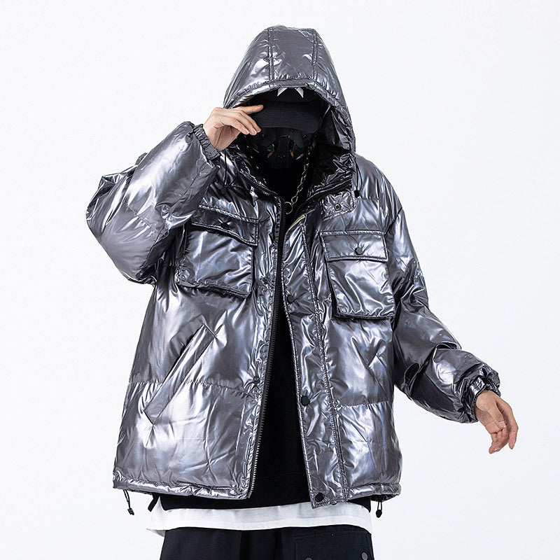 Dark Reflective Cargo Parkas Jackets Mens Hip Hop Streetwear Padded Jackets Harajuku Windbreaker Parka Coats Techwear - Bellarte Enchanté Dark Reflective Cargo Parkas Jackets Mens Hip Hop Streetwear Padded Jackets Harajuku Windbreaker Parka Coats Techwear