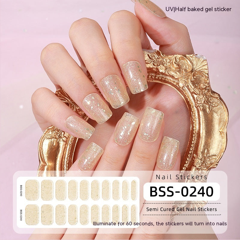 Gel Nail Art Sticker Semi-curing Gel