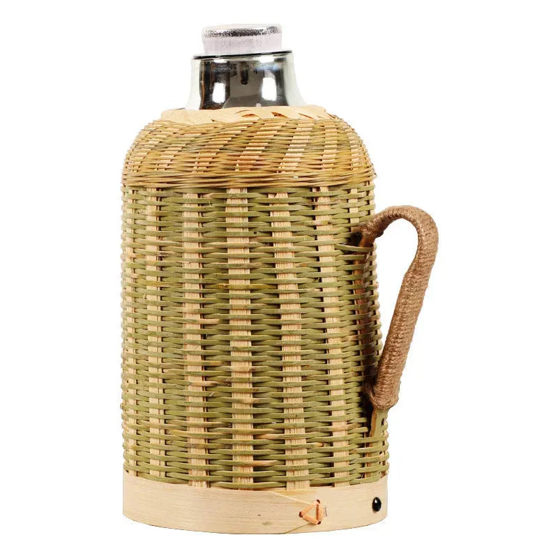 Designe Bamboo Woven Thermo Bottle - Bellarte Enchanté Designe Bamboo Woven Thermo Bottle
