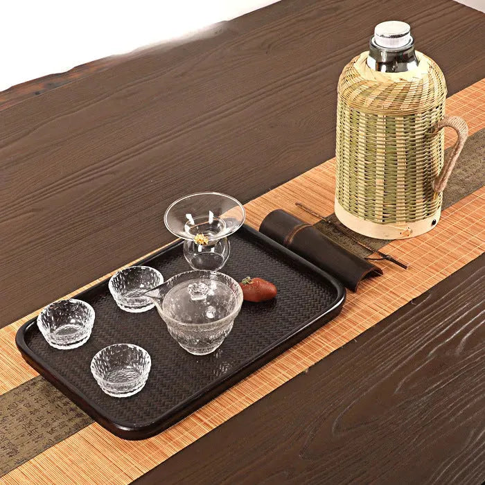 Designe Bamboo Woven Thermo Bottle - Bellarte Enchanté Designe Bamboo Woven Thermo Bottle