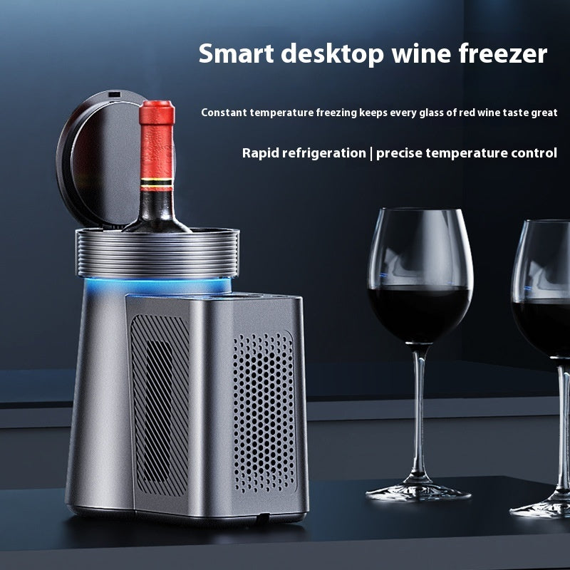 Desktop Small Desktop Wine Cabinet Portable Wine Freezer - Bellarte Enchanté Desktop Small Desktop Wine Cabinet Portable Wine Freezer