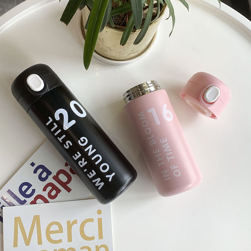 Digital Stainless Steel Thermos Cup Gift Student Drinking Cup - Bellarte Enchanté Digital Stainless Steel Thermos Cup Gift Student Drinking Cup