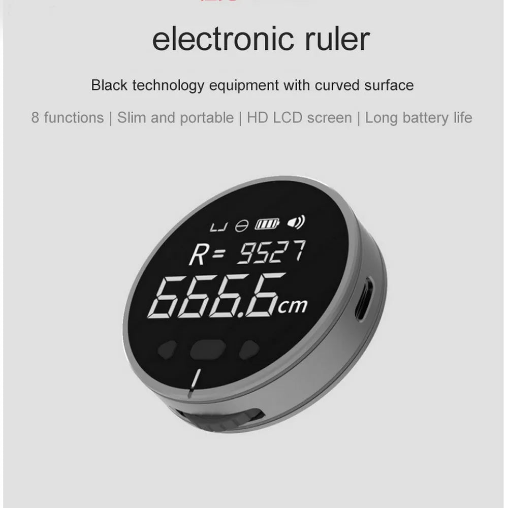 Distance Measuring Instrument Electronic Measuring Ruler Tape Measure High Definition Digital LCD High Precision Electronic Measuring Ruler Tool - Bellarte Enchanté Distance Measuring Instrument Electronic Measuring Ruler Tape Measure High Definition Digital LCD High Precision Electronic Measuring Ruler Tool