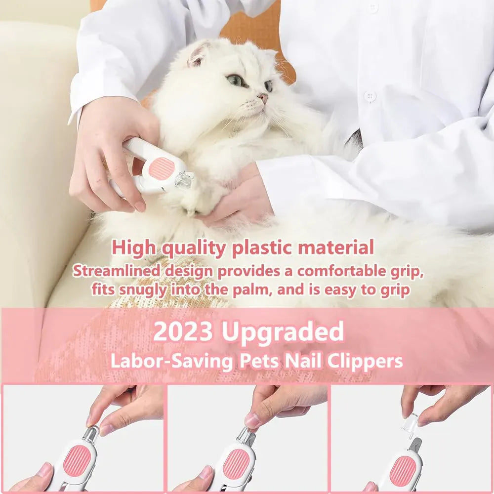 Dog And Cat Nail Clippers, Pet Nail Trimmers With LED Light, And Circular Cut-hole Cat Paw Cutter Dogs Nail Cutter Avoid Excessive Cutting - Bellarte Enchanté Dog And Cat Nail Clippers, Pet Nail Trimmers With LED Light, And Circular Cut-hole Cat Paw Cutter Dogs Nail Cutter Avoid Excessive Cutting