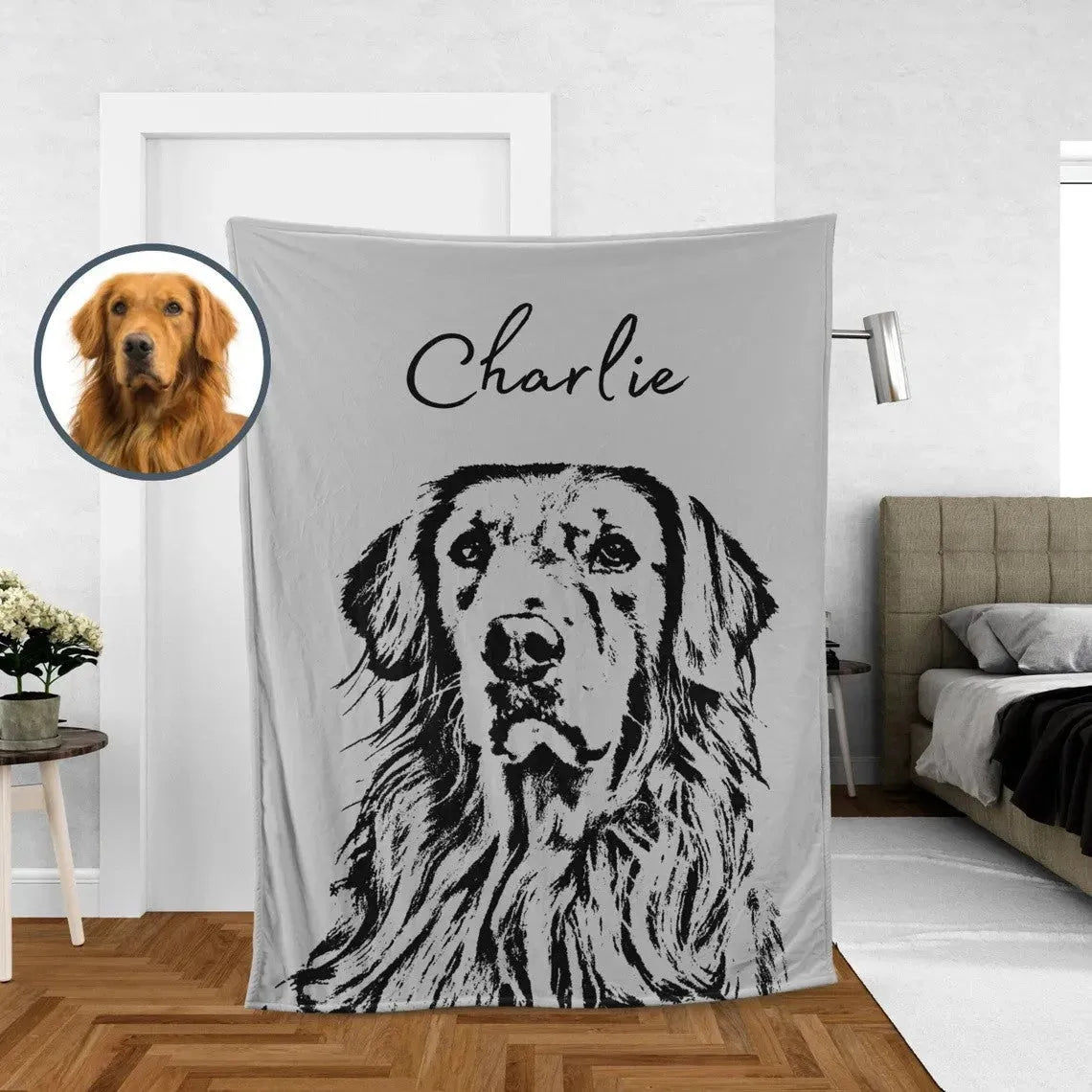 Dog Blanket Personalized Pictures Pet - Bellarte Enchanté Dog Blanket Personalized Pictures Pet