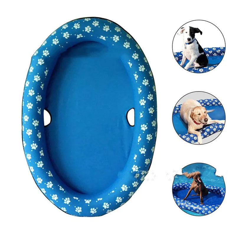 Dog Swimming Pool Inflatable Hammock Pets Pool Floating Bed Spring Summer Swimming Ring - Bellarte Enchanté Dog Swimming Pool Inflatable Hammock Pets Pool Floating Bed Spring Summer Swimming Ring