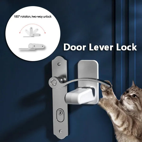 Door Lever Lock Child Pets Safety Lock Door Handle Fixed Anti-theft For Door Children Safety Care Door Stops - Bellarte Enchanté Door Lever Lock Child Pets Safety Lock Door Handle Fixed Anti-theft For Door Children Safety Care Door Stops