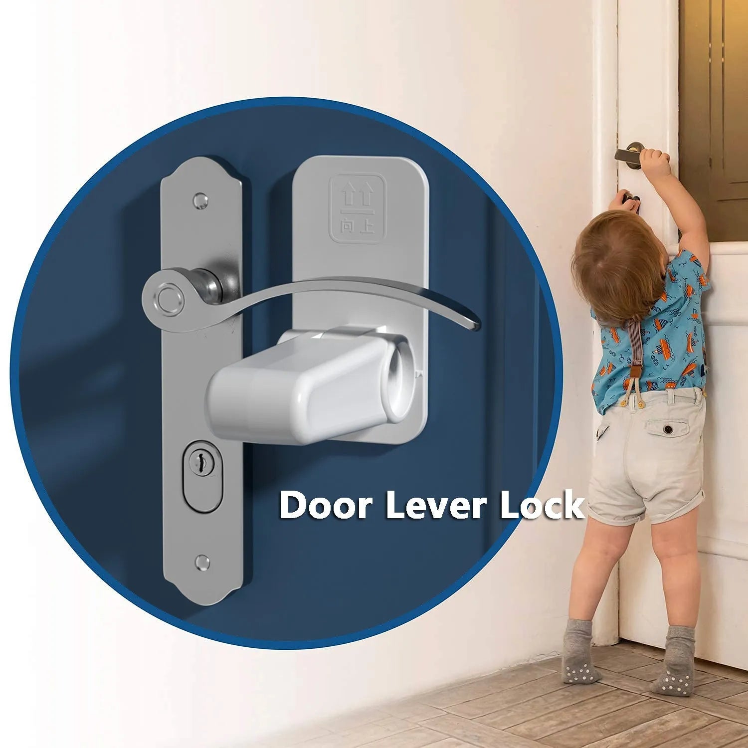 Door Lever Lock Child Pets Safety Lock Door Handle Fixed Anti-theft For Door Children Safety Care Door Stops - Bellarte Enchanté Door Lever Lock Child Pets Safety Lock Door Handle Fixed Anti-theft For Door Children Safety Care Door Stops