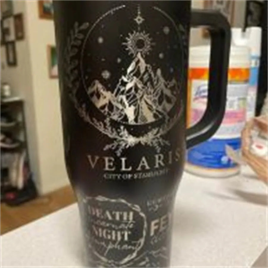 Double-layer Cold-keeping Stainless Steel With Straw Large Ice Cup - Bellarte Enchanté Double-layer Cold-keeping Stainless Steel With Straw Large Ice Cup