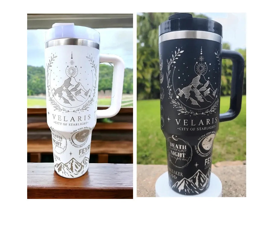 Double-layer Cold-keeping Stainless Steel With Straw Large Ice Cup - Bellarte Enchanté Double-layer Cold-keeping Stainless Steel With Straw Large Ice Cup