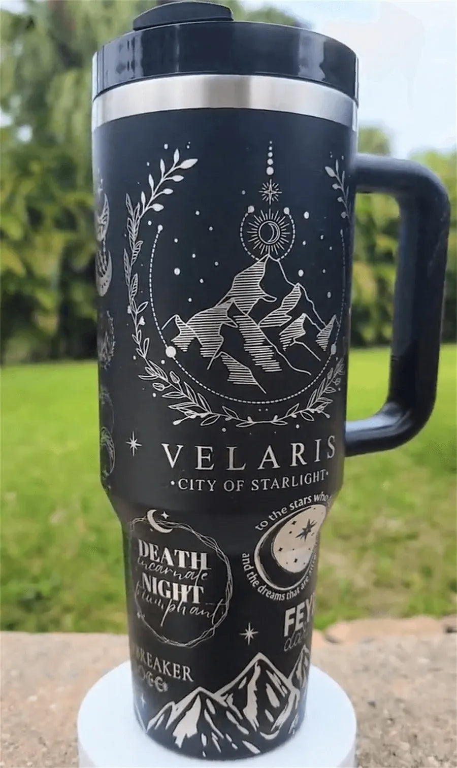 Double-layer Cold-keeping Stainless Steel With Straw Large Ice Cup - Bellarte Enchanté Double-layer Cold-keeping Stainless Steel With Straw Large Ice Cup