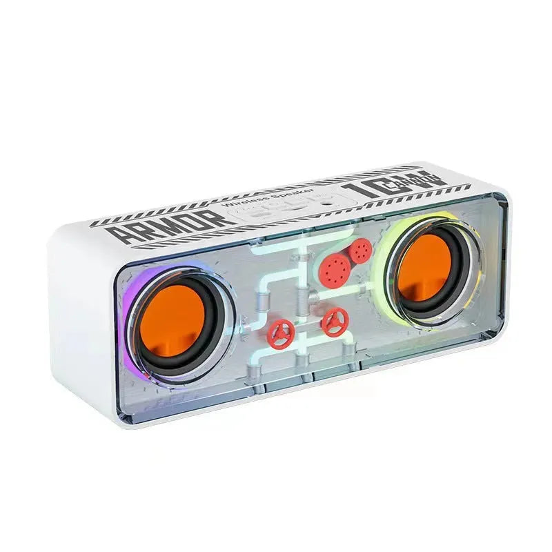 Double Speaker Transparent Mech Wireless Bluetooth Speaker - Bellarte Enchanté Double Speaker Transparent Mech Wireless Bluetooth Speaker