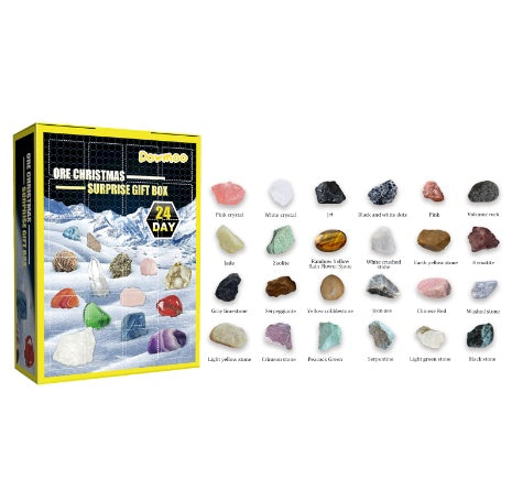 Dowmoo 24 Grille Ore Blind Box Christmas 24 Days Multi-Colored Ore Toy Gift Box - Bellarte Enchanté Dowmoo 24 Grille Ore Blind Box Christmas 24 Days Multi-Colored Ore Toy Gift Box