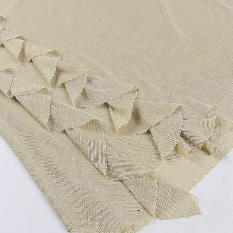 Dune Waste Soil Balaclava Design Solid Color Dress Retro Sexy Slim Fit Slit - Bellarte Enchanté Dune Waste Soil Balaclava Design Solid Color Dress Retro Sexy Slim Fit Slit