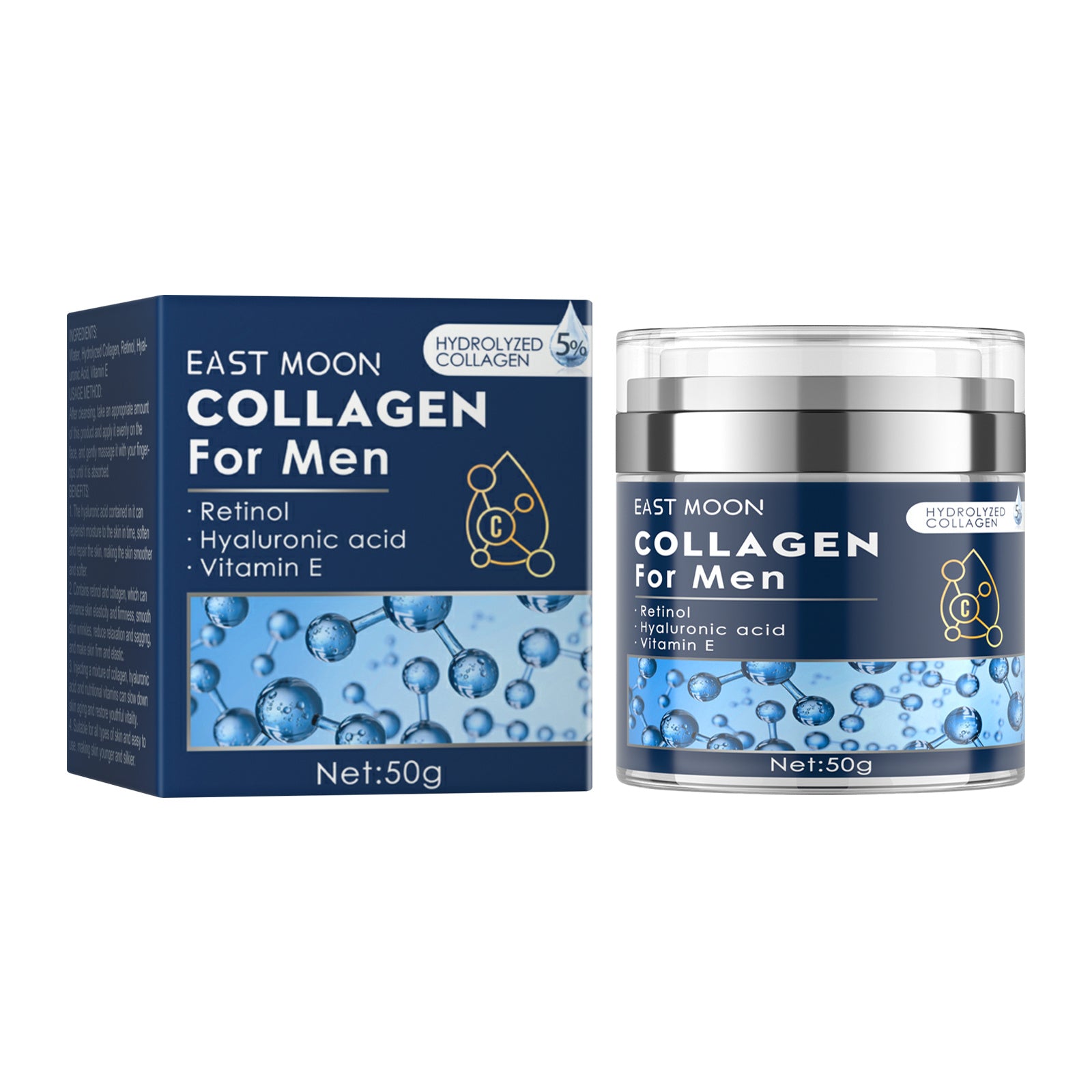 East Moon Collagen Cream, Fade Fine Lines Wrinkle Tight Facial Skin Moisturizing Anti-Aging Cream - Bellarte Enchanté East Moon Collagen Cream, Fade Fine Lines Wrinkle Tight Facial Skin Moisturizing Anti-Aging Cream