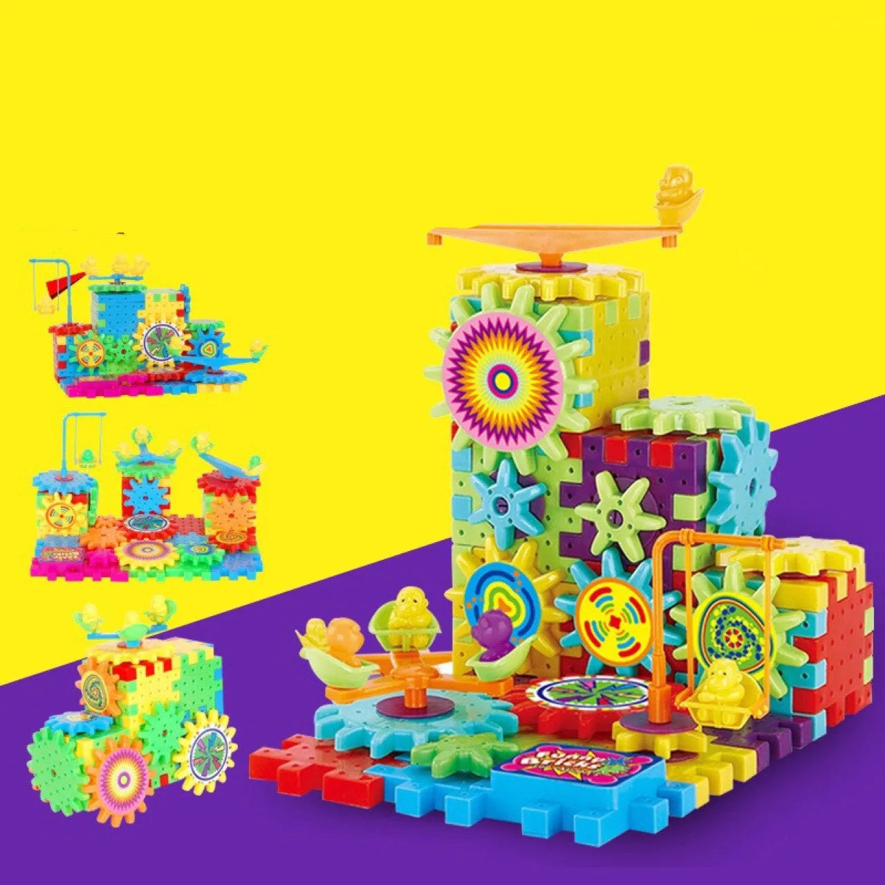 Electric Gears 3D Model Building Kits Plastic Brick Blocks Educational Toys for Kids - Bellarte Enchanté Electric Gears 3D Model Building Kits Plastic Brick Blocks Educational Toys for Kids