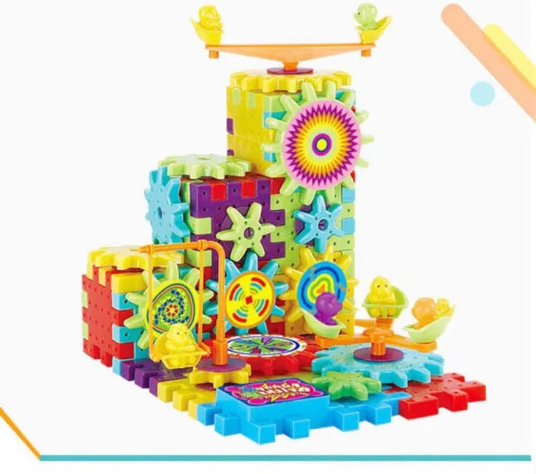 Electric Gears 3D Model Building Kits Plastic Brick Blocks Educational Toys for Kids - Bellarte Enchanté Electric Gears 3D Model Building Kits Plastic Brick Blocks Educational Toys for Kids