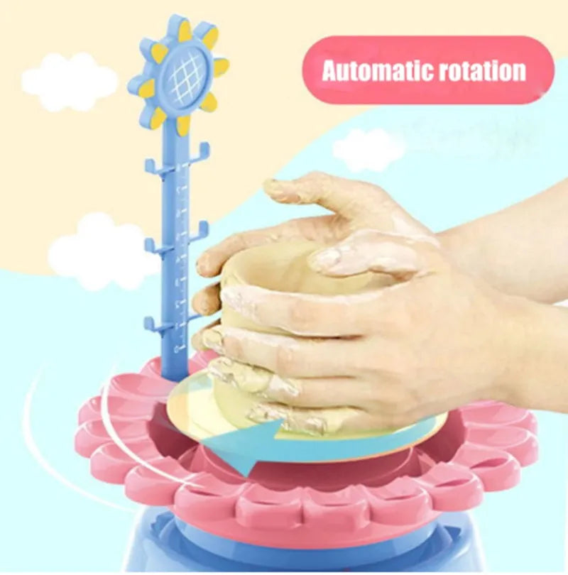 Electric Pottery Drawing Machine Clay Toy Diy Set - Bellarte Enchanté Electric Pottery Drawing Machine Clay Toy Diy Set