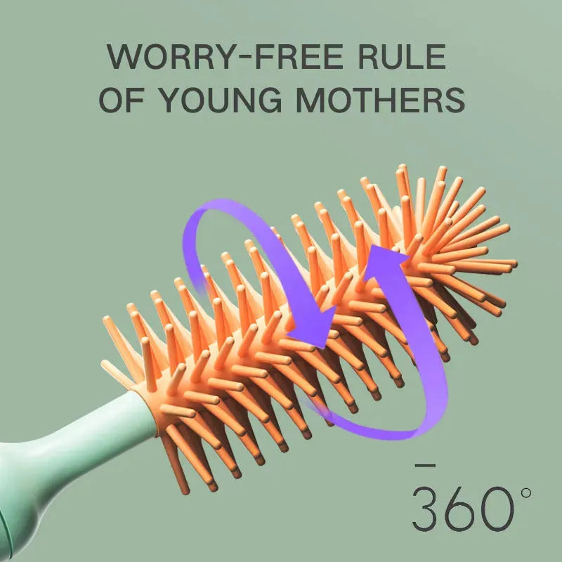Electric Silicone Bottle Brush 360 Degree Rotating Baby - Bellarte Enchanté Electric Silicone Bottle Brush 360 Degree Rotating Baby