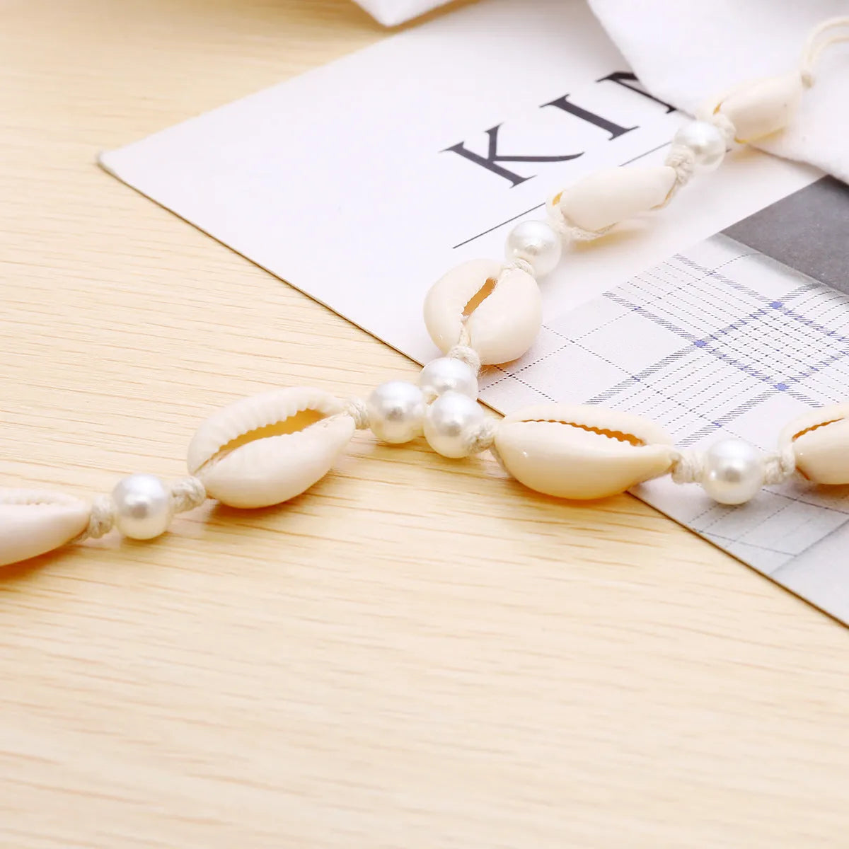 Ethnic Style Handmade Shell Pearl With Finger Anklet Women Simple Beach Braided Footwear Women - Bellarte Enchanté Ethnic Style Handmade Shell Pearl With Finger Anklet Women Simple Beach Braided Footwear Women