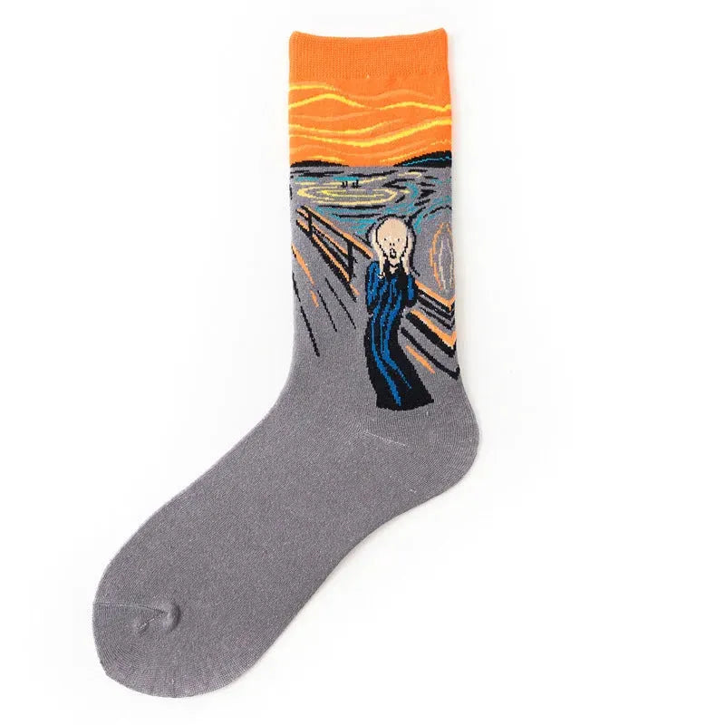 European And American Retro Abstract Art Van Gogh Oil Painting Socks - Bellarte Enchanté European And American Retro Abstract Art Van Gogh Oil Painting Socks