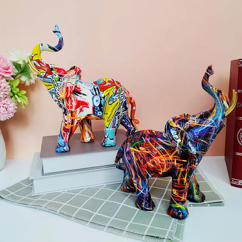 Exclusively For Colorful Elephant Resin Ornaments For Home Furnishings - Bellarte Enchanté Exclusively For Colorful Elephant Resin Ornaments For Home Furnishings