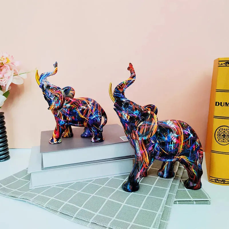 Exclusively For Colorful Elephant Resin Ornaments For Home Furnishings - Bellarte Enchanté Exclusively For Colorful Elephant Resin Ornaments For Home Furnishings
