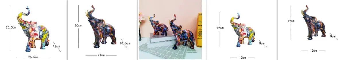 Exclusively For Colorful Elephant Resin Ornaments For Home Furnishings - Bellarte Enchanté Exclusively For Colorful Elephant Resin Ornaments For Home Furnishings