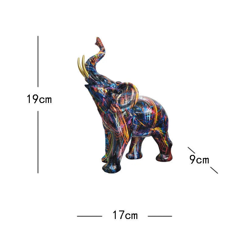 Exclusively For Colorful Elephant Resin Ornaments For Home Furnishings - Bellarte Enchanté Exclusively For Colorful Elephant Resin Ornaments For Home Furnishings