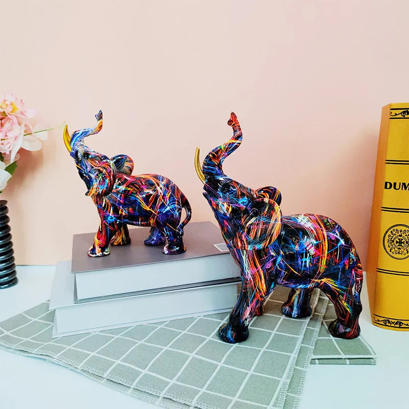Exclusively For Colorful Elephant Resin Ornaments For Home Furnishings - Bellarte Enchanté Exclusively For Colorful Elephant Resin Ornaments For Home Furnishings