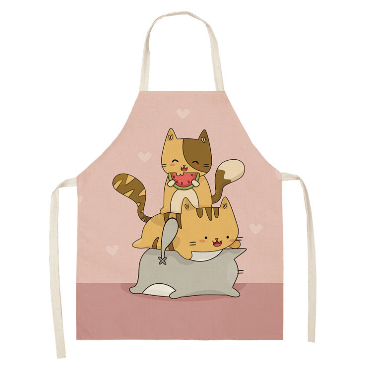 Explosive Animal Animation Multifunctional Kitchen Apron Cotton And Linen Apron - Bellarte Enchanté Explosive Animal Animation Multifunctional Kitchen Apron Cotton And Linen Apron