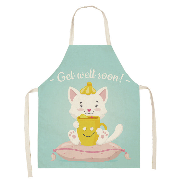 Explosive Animal Animation Multifunctional Kitchen Apron Cotton And Linen Apron - Bellarte Enchanté Explosive Animal Animation Multifunctional Kitchen Apron Cotton And Linen Apron