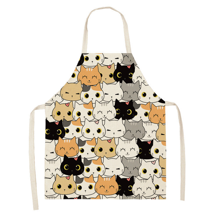 Explosive Animal Animation Multifunctional Kitchen Apron Cotton And Linen Apron - Bellarte Enchanté Explosive Animal Animation Multifunctional Kitchen Apron Cotton And Linen Apron