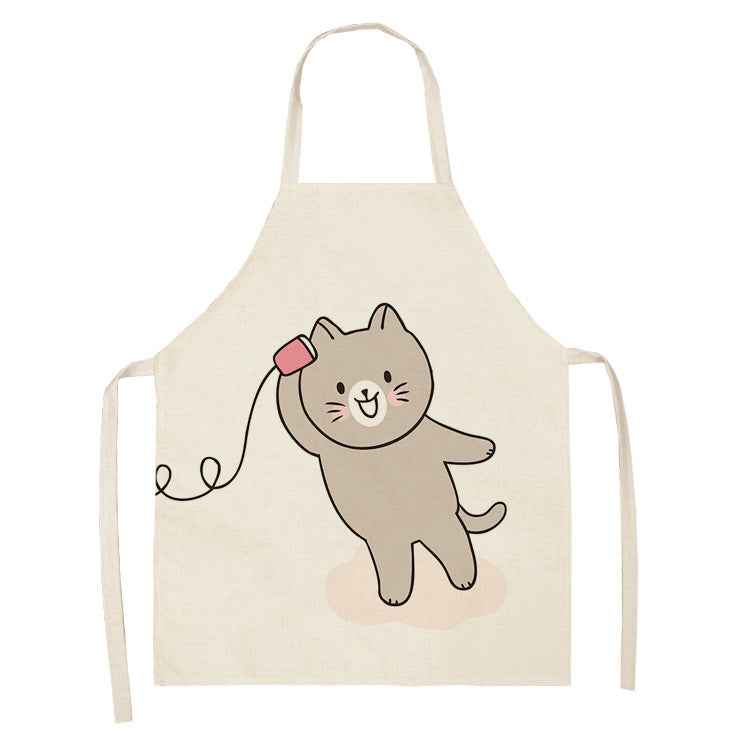 Explosive Animal Animation Multifunctional Kitchen Apron Cotton And Linen Apron - Bellarte Enchanté Explosive Animal Animation Multifunctional Kitchen Apron Cotton And Linen Apron