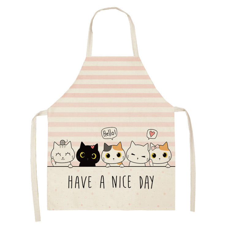 Explosive Animal Animation Multifunctional Kitchen Apron Cotton And Linen Apron - Bellarte Enchanté Explosive Animal Animation Multifunctional Kitchen Apron Cotton And Linen Apron