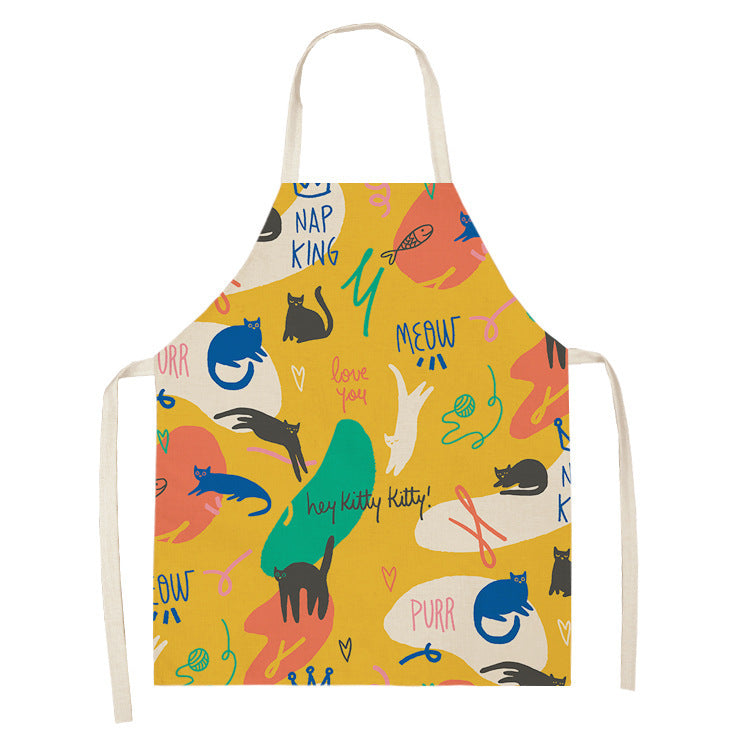 Explosive Animal Animation Multifunctional Kitchen Apron Cotton And Linen Apron - Bellarte Enchanté Explosive Animal Animation Multifunctional Kitchen Apron Cotton And Linen Apron