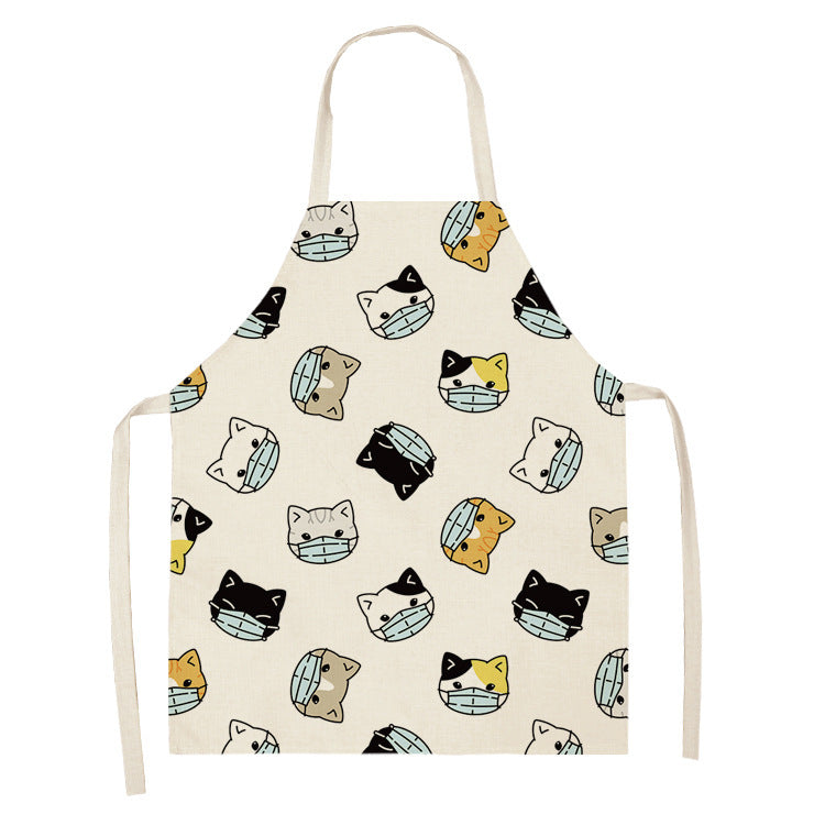 Explosive Animal Animation Multifunctional Kitchen Apron Cotton And Linen Apron - Bellarte Enchanté Explosive Animal Animation Multifunctional Kitchen Apron Cotton And Linen Apron