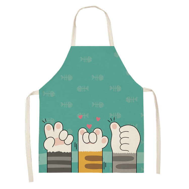 Explosive Animal Animation Multifunctional Kitchen Apron Cotton And Linen Apron - Bellarte Enchanté Explosive Animal Animation Multifunctional Kitchen Apron Cotton And Linen Apron