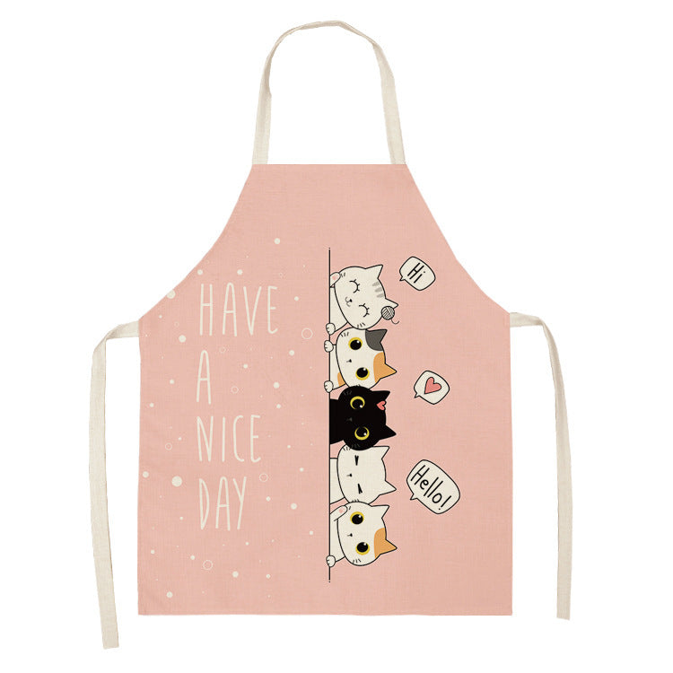 Explosive Animal Animation Multifunctional Kitchen Apron Cotton And Linen Apron - Bellarte Enchanté Explosive Animal Animation Multifunctional Kitchen Apron Cotton And Linen Apron