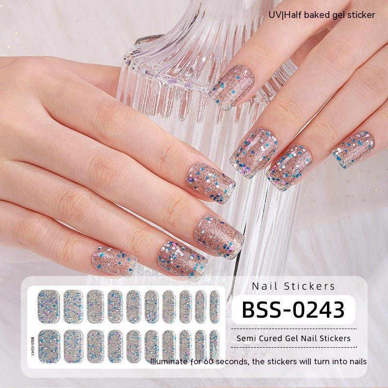 Gel Nail Art Sticker Semi-curing Gel