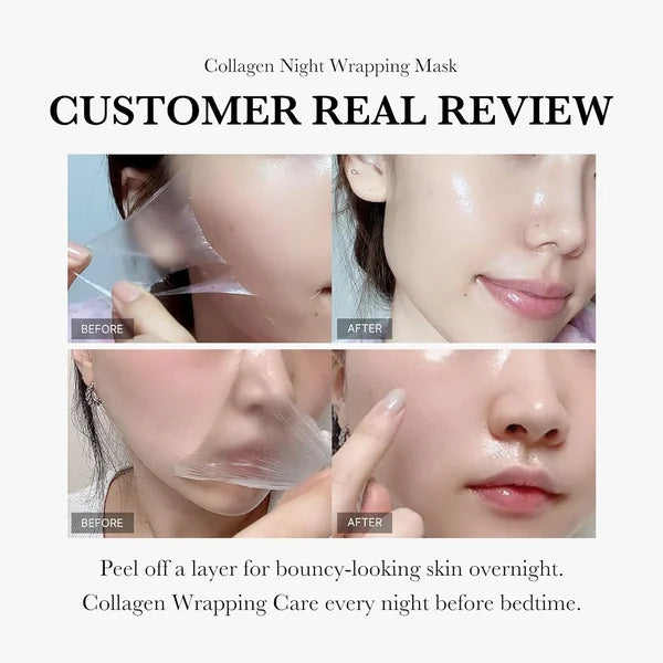 Face Night Mask Collagen Wrapping Mask Natural Ingredients Firming Elasticity & Hydration Anti-wrinkle For Skin Care - Bellarte Enchanté Face Night Mask Collagen Wrapping Mask Natural Ingredients Firming Elasticity & Hydration Anti-wrinkle For Skin Care