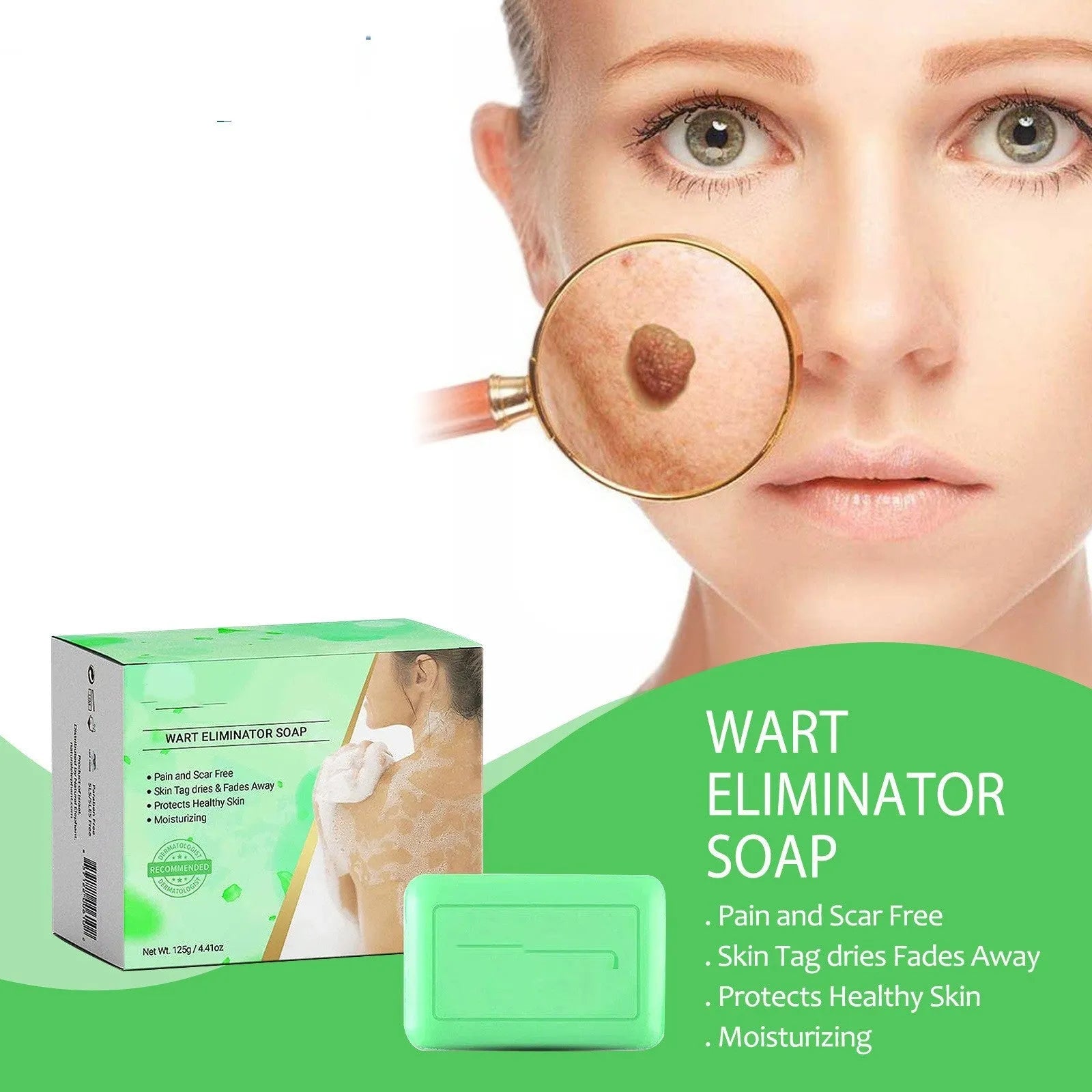 Facial Neck Body Skin Cleaning Care Wart Soap - Bellarte Enchanté Facial Neck Body Skin Cleaning Care Wart Soap