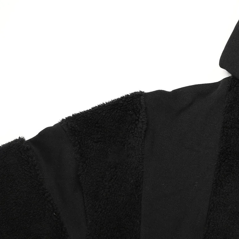 Fashion Casual Sweater Niche Design Lamb Wool Stitching - Bellarte Enchanté Fashion Casual Sweater Niche Design Lamb Wool Stitching