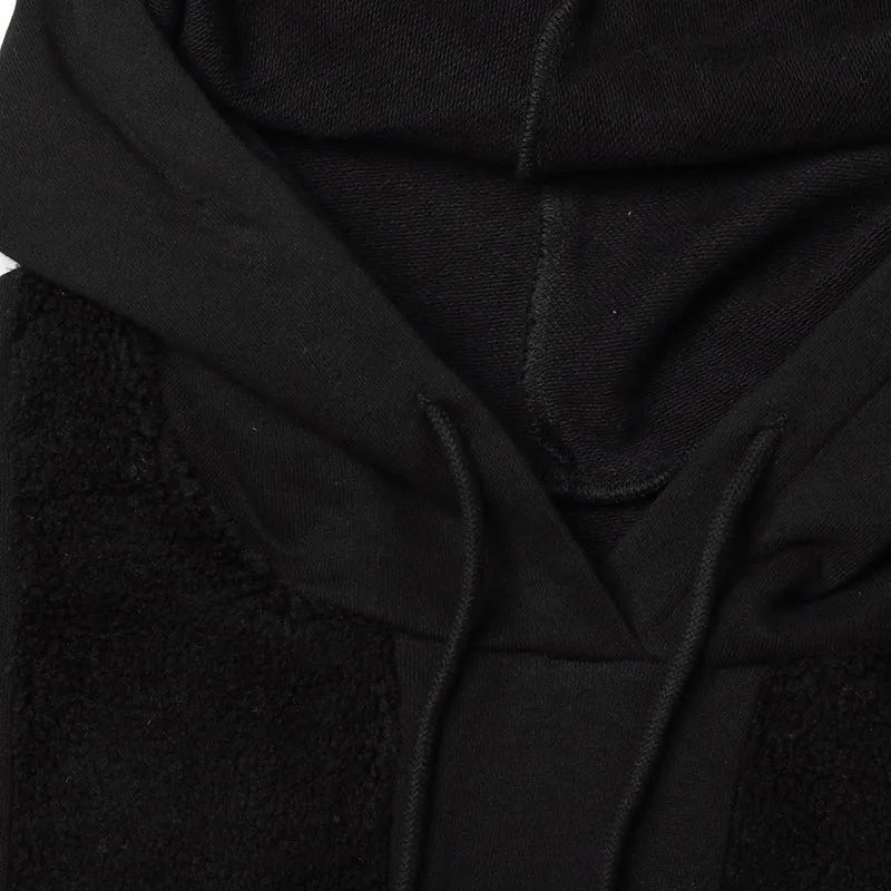 Fashion Casual Sweater Niche Design Lamb Wool Stitching - Bellarte Enchanté Fashion Casual Sweater Niche Design Lamb Wool Stitching