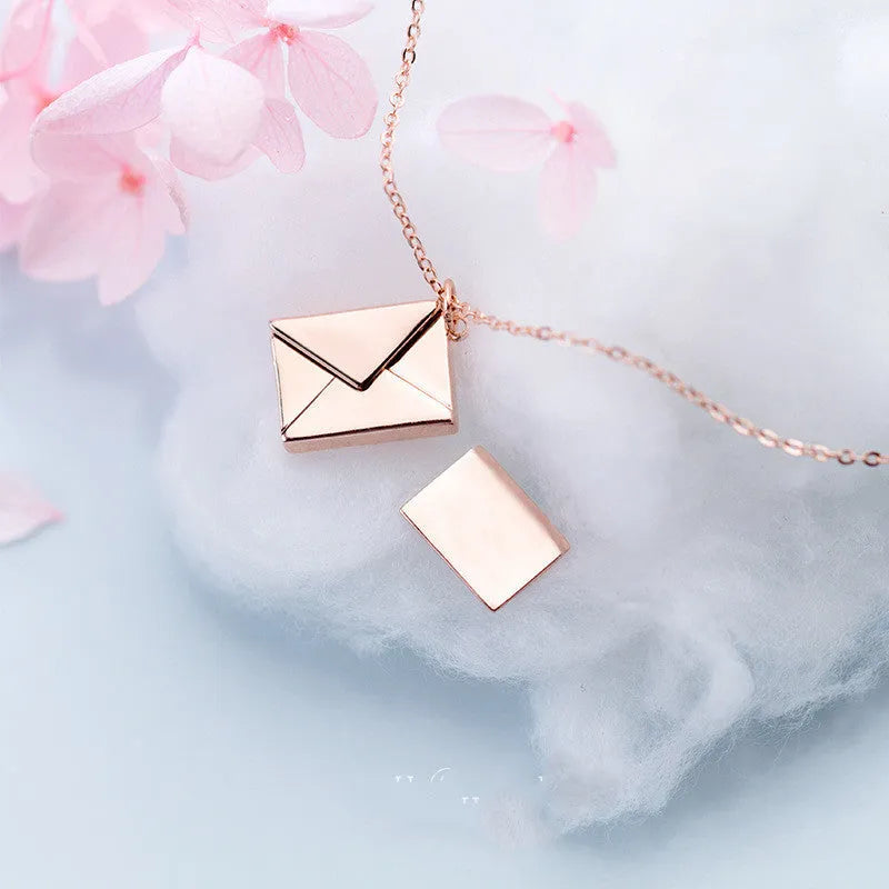 Fashion Jewelry Envelop Necklace Women Lover Letter Pendant Best Gifts For Girlfriend - Bellarte Enchanté Fashion Jewelry Envelop Necklace Women Lover Letter Pendant Best Gifts For Girlfriend