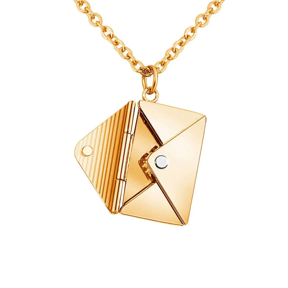 Fashion Jewelry Envelop Necklace Women Lover Letter Pendant Best Gifts For Girlfriend - Bellarte Enchanté Fashion Jewelry Envelop Necklace Women Lover Letter Pendant Best Gifts For Girlfriend