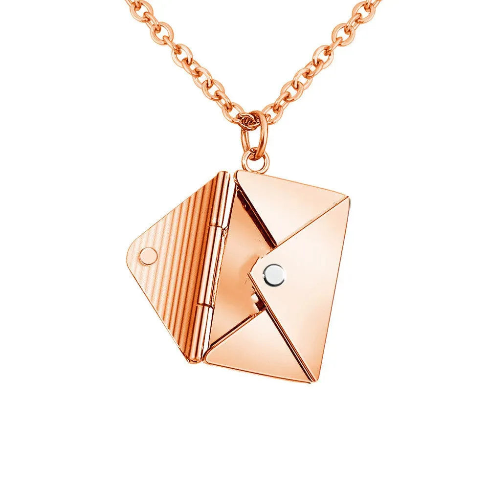Fashion Jewelry Envelop Necklace Women Lover Letter Pendant Best Gifts For Girlfriend - Bellarte Enchanté Fashion Jewelry Envelop Necklace Women Lover Letter Pendant Best Gifts For Girlfriend