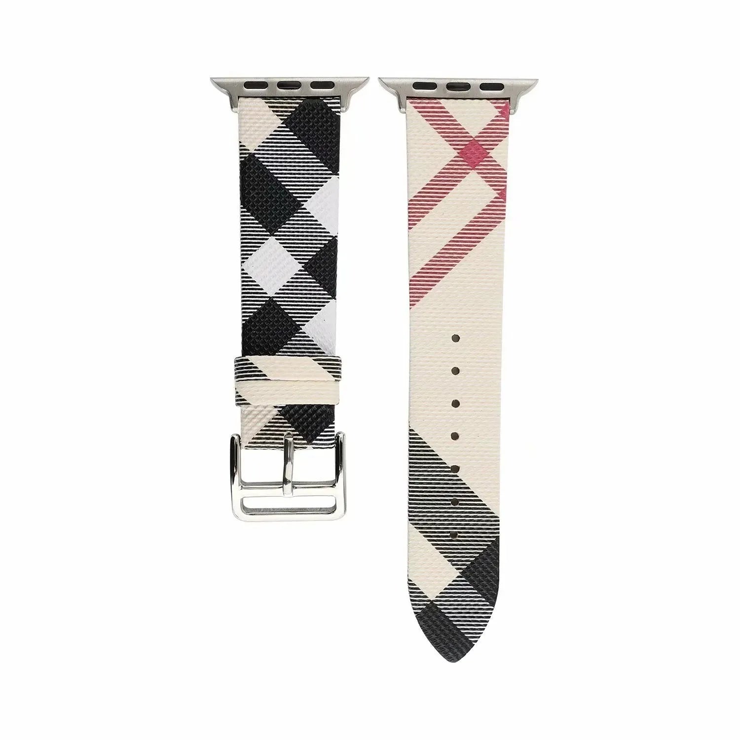 Fashion Light Luxury Leather Check Strap - Bellarte Enchanté Fashion Light Luxury Leather Check Strap