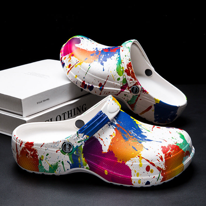 Fashion Personalized Printed Design Beach Sandals Men - Bellarte Enchanté Fashion Personalized Printed Design Beach Sandals Men