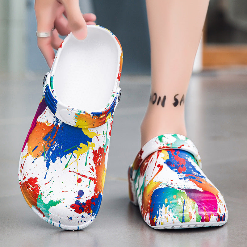 Fashion Personalized Printed Design Beach Sandals Men - Bellarte Enchanté Fashion Personalized Printed Design Beach Sandals Men